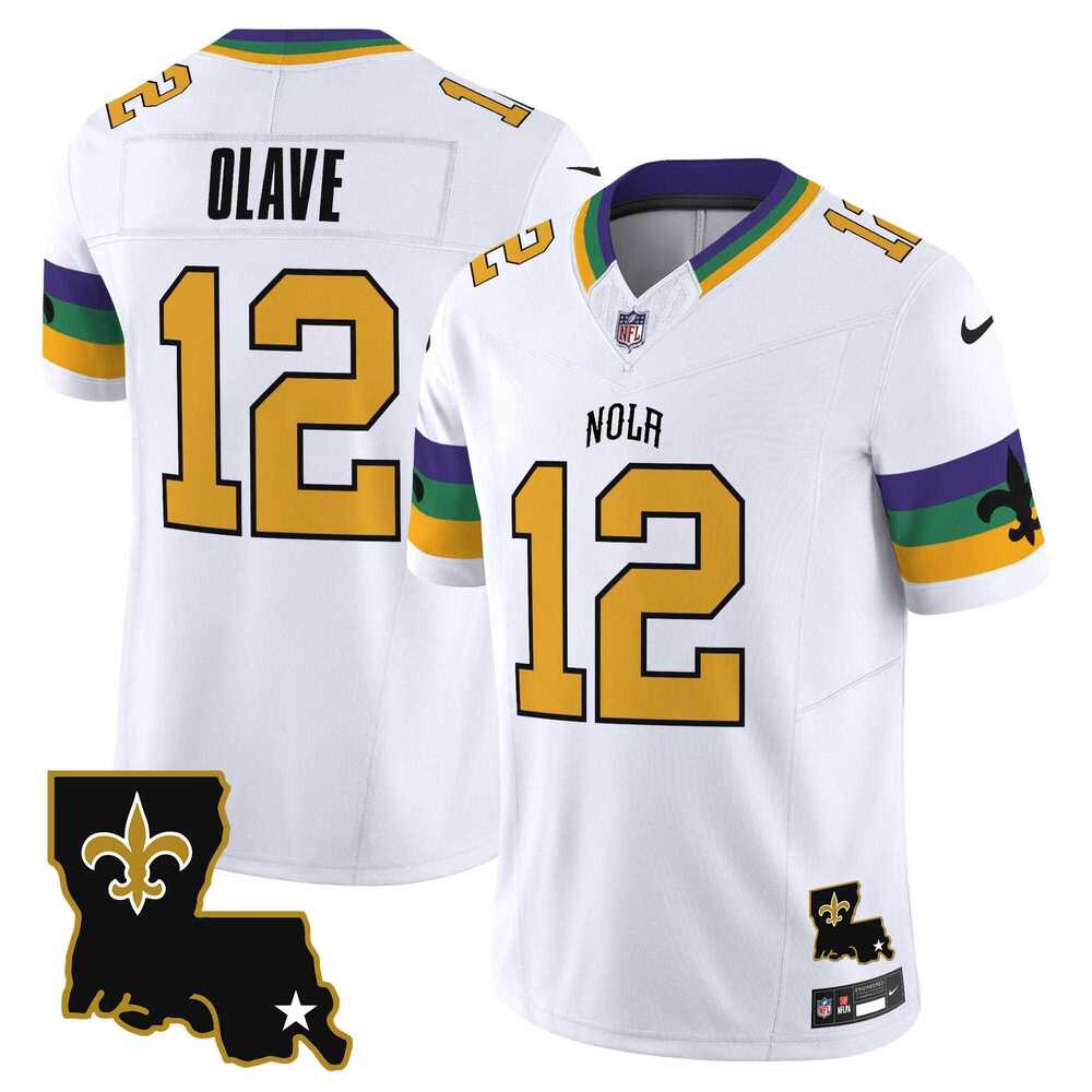 Men & Women & Youth New Orleans Saints #12 Chris Olave White 2024 F.U.S.E. Vapor Limited Stitched Jersey